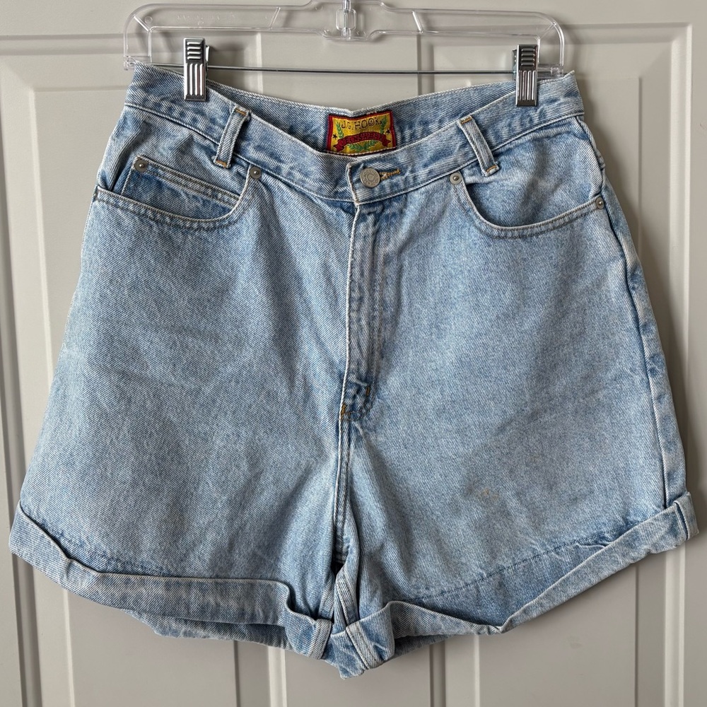 Vintage 90’s JG Hook Light Blue Denim High Waist Jean Mom Shorts